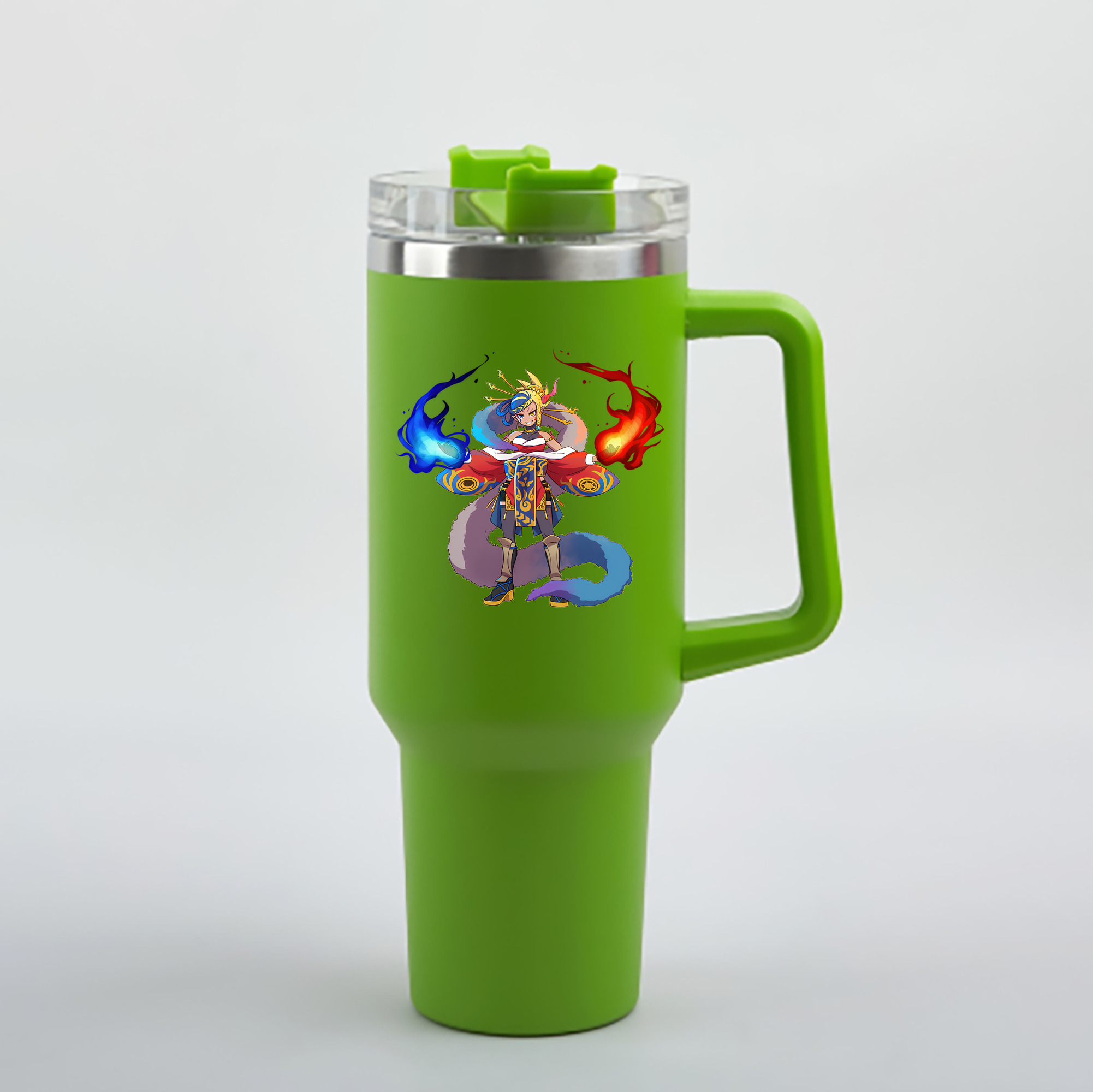 （画像用） 妖怪ウォッチ Yo-kai Watch 1200mL車用タンブラー - クリスタルステッカー（プラスチックストロー付き）